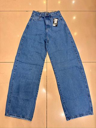 Calça wide ballon lisa