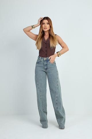 Calça wide sujinho
