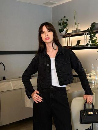 jaqueta estonada preta