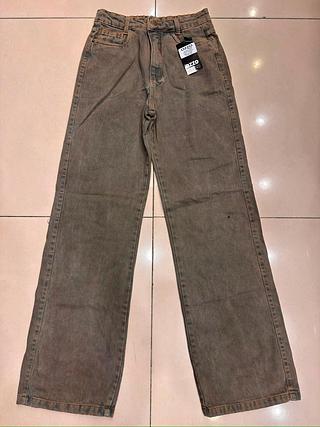 Wide leg brown tingimento