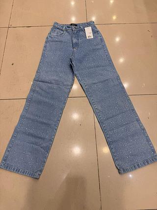 calca wide com brilho