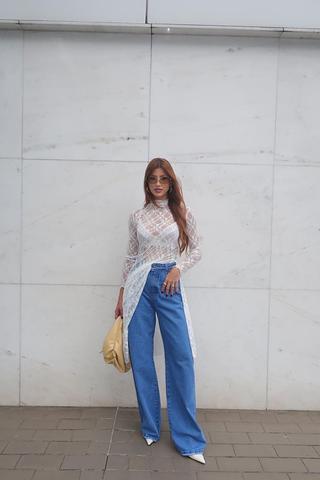 Calça wide ballon