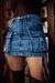 Saia jeans bolso cargo