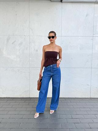 Wide leg 1% lycra