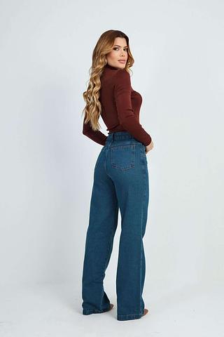 Calça wide leg